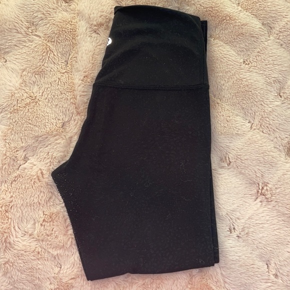 lululemon athletica black leggings with print - Picture 1 of 2